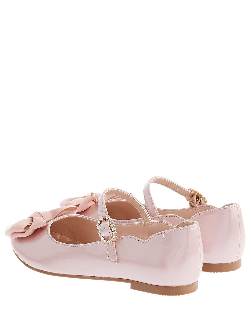 Kali Bow Patent Ballerina Flats Pink | Girls' Flat Shoes | Monsoon Global.