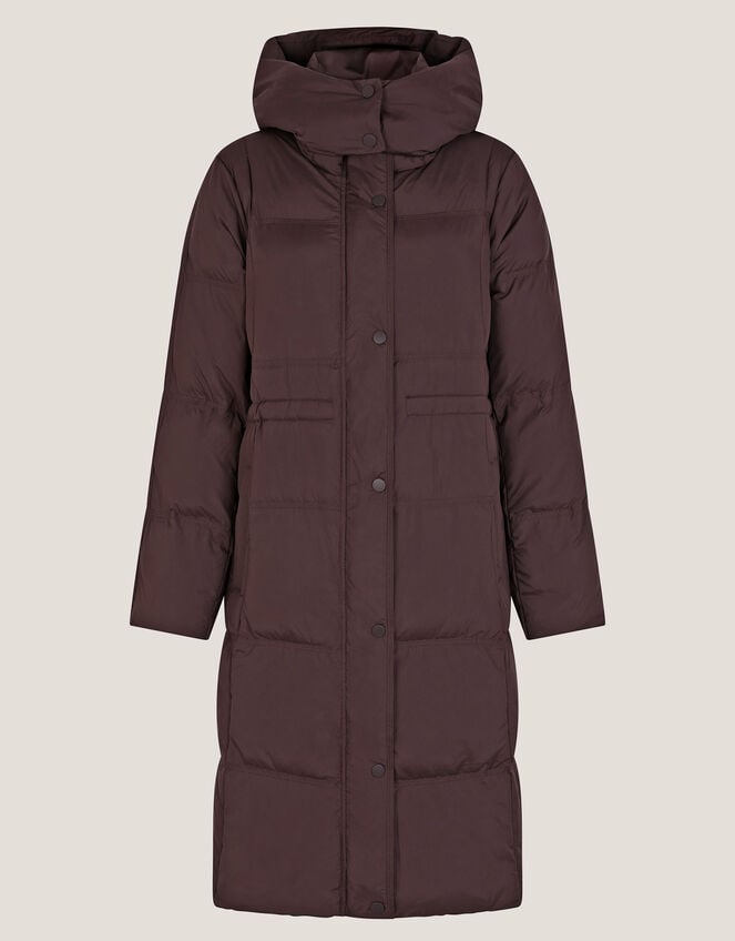 Molly Long Puffer Coat, Brown (CHOCOLATE), large
