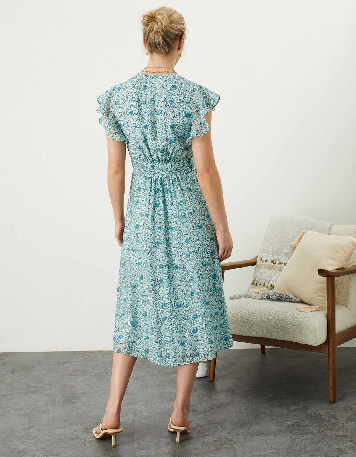 Paisley Print Tea Dress with LENZING ECOVERO Green