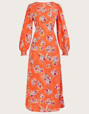 Talitha Tea Dress in Sustainable Viscose, Orange (ORANGE), large