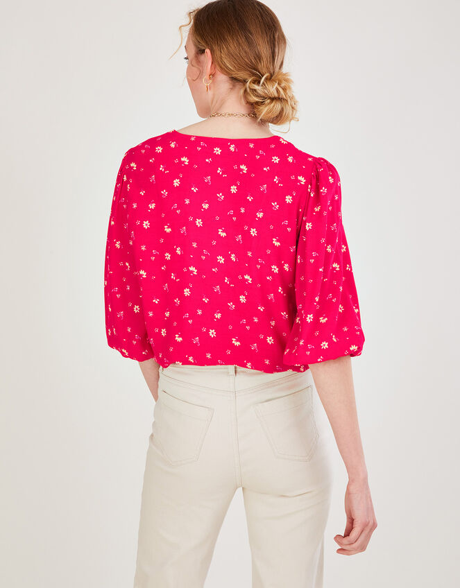 Dani Print Top with LENZING™ ECOVERO™ , Red (RED), large