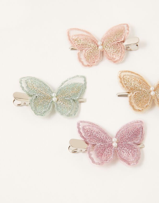 Rainbow Butterfly Hair Clips, , large