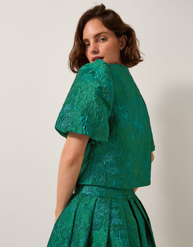 Jolene Jacquard Jacket, Green (GREEN), large