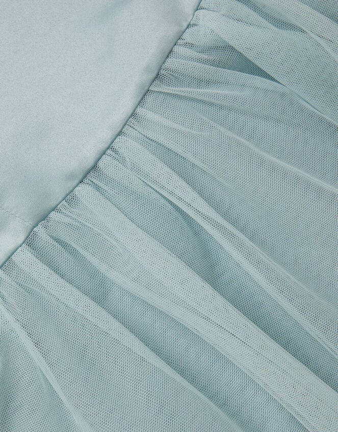 Satin Bridesmaid Dress, Green (SAGE), large