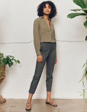 Safaia Ankle Grazer Jeans, Green (KHAKI), large