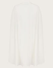 Charlotte Embroidered Dress and Cape, Ivory (IVORY), large
