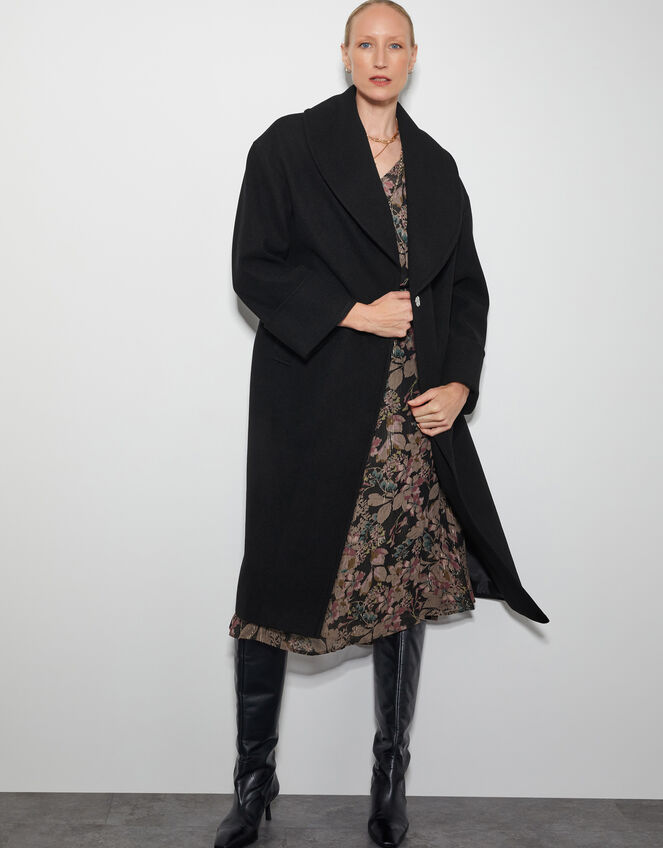 Carrie Shawl Coat, Black (BLACK), large