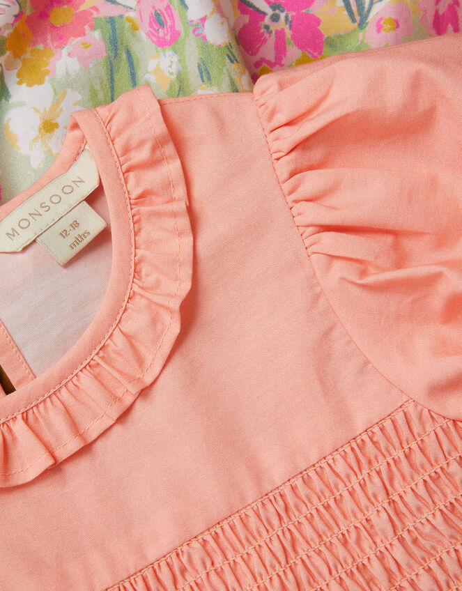 Baby Bunny Print Dress & Knickers Set, Yellow (YELLOW), large