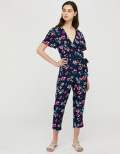 Maisy Floral Jumpsuit with LENZING™ ECOVERO™, Blue (NAVY), large