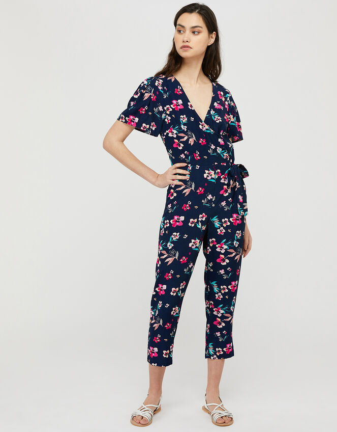 Maisy Floral Jumpsuit with LENZING™ ECOVERO™, Blue (NAVY), large