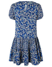 Darella Mini Me Floral Jersey Dress, Blue (BLUE), large