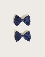 School Loopy Bow Hair Clip Twinset, , large