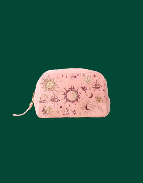 Elizabeth Scarlett Boho Mysticism Velvet Make Up Bag, , large