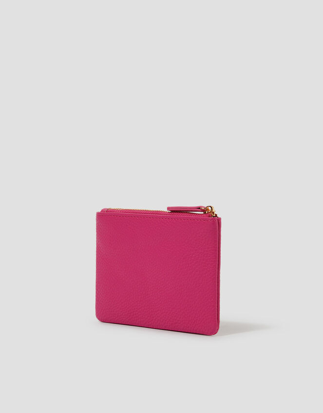 Faux Leather Coin Purse, Pink (PINK), large