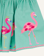Flamingo Skirt in Pure Cotton, Green (GREEN), large