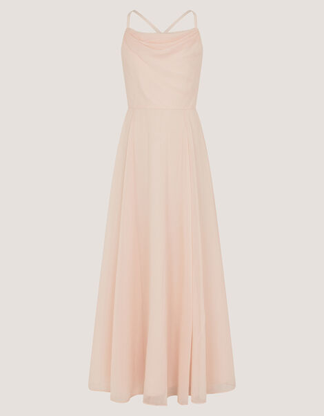 Cali Cowl Neck Prom Dress, Pink (PALE PINK), large