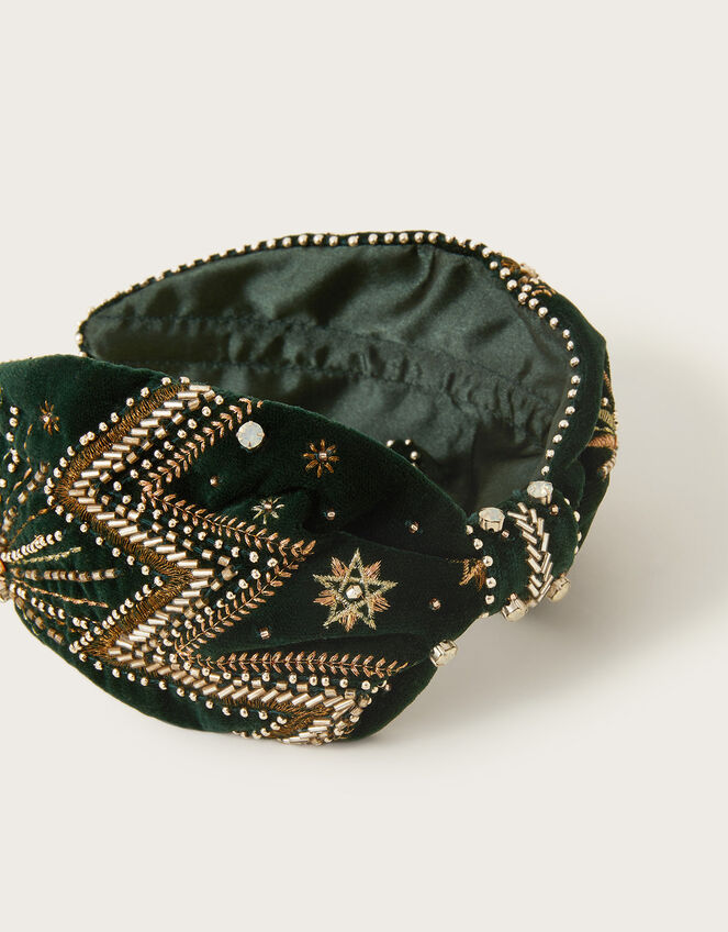 Embellished Star Knot Headband, , large