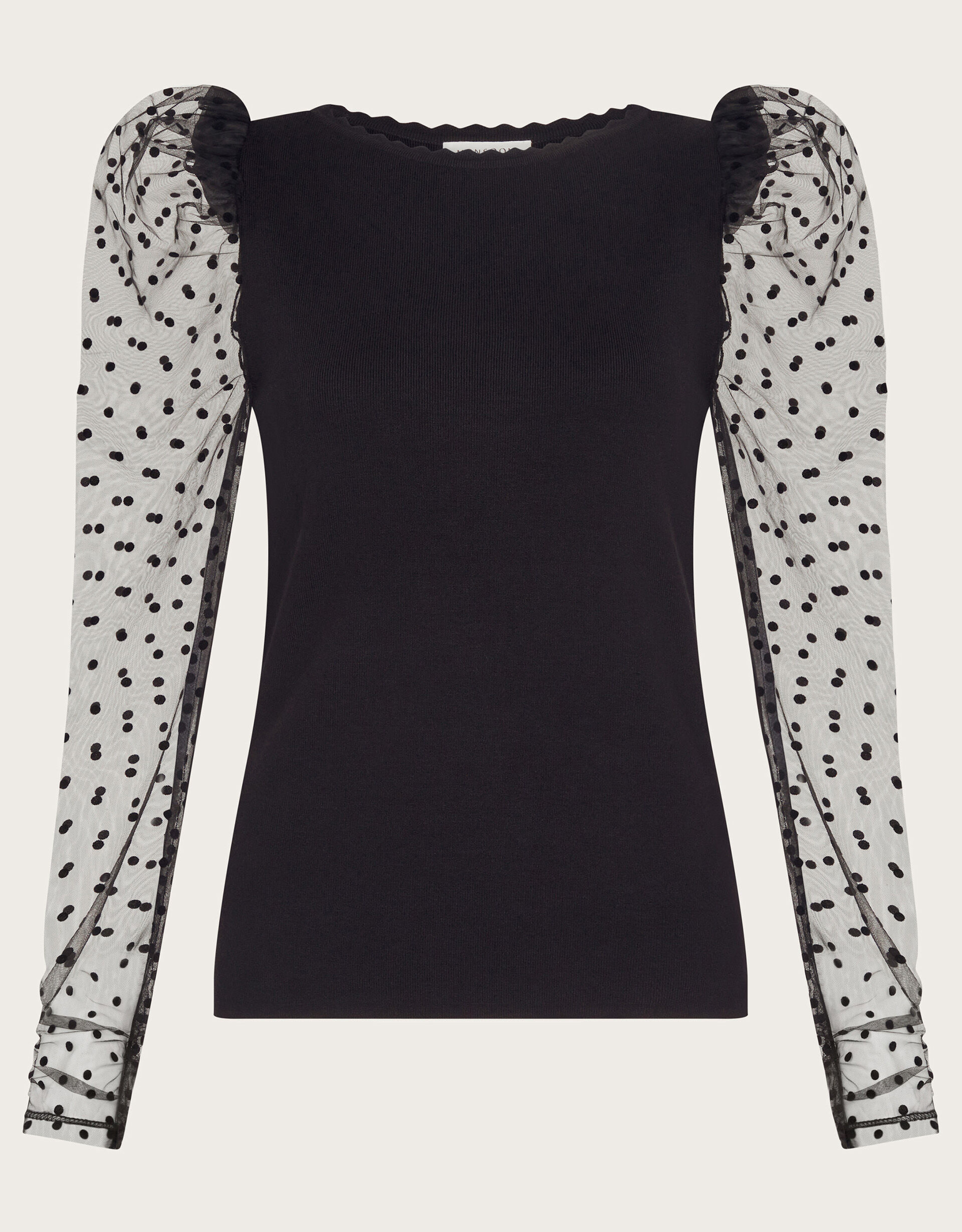 Black polka dot jumper sales