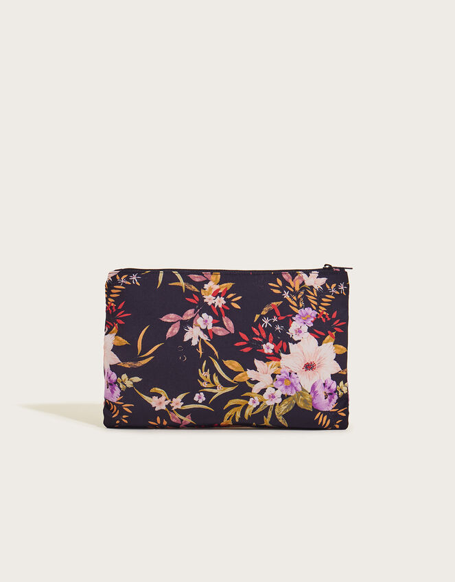 Florita Floral Print Zip Pouch, , large