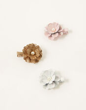 Glitter Flower Clip Set, , large