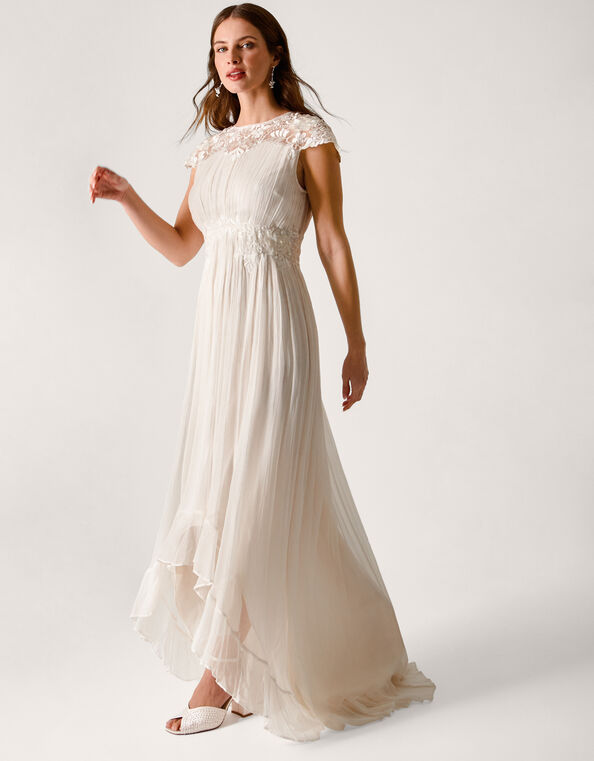 Arwen Embroidered Lace Wedding Dress, Ivory (IVORY), large