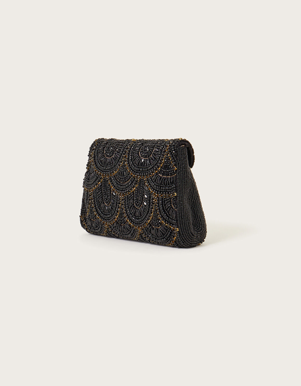 Black beaded clutch bag outlet