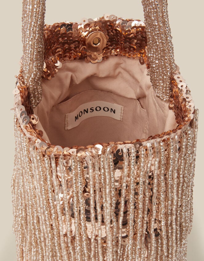Pedra Beaded Fringe Bag, , large