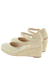 Tabby Two-Part Low Wedges, Natural (NATURAL), large