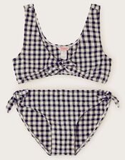 Gingham Bikini Set, Black (BLACK), large