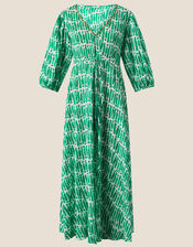 Benita Maxi Dress in Sustainable Cotton, Green (GREEN), large