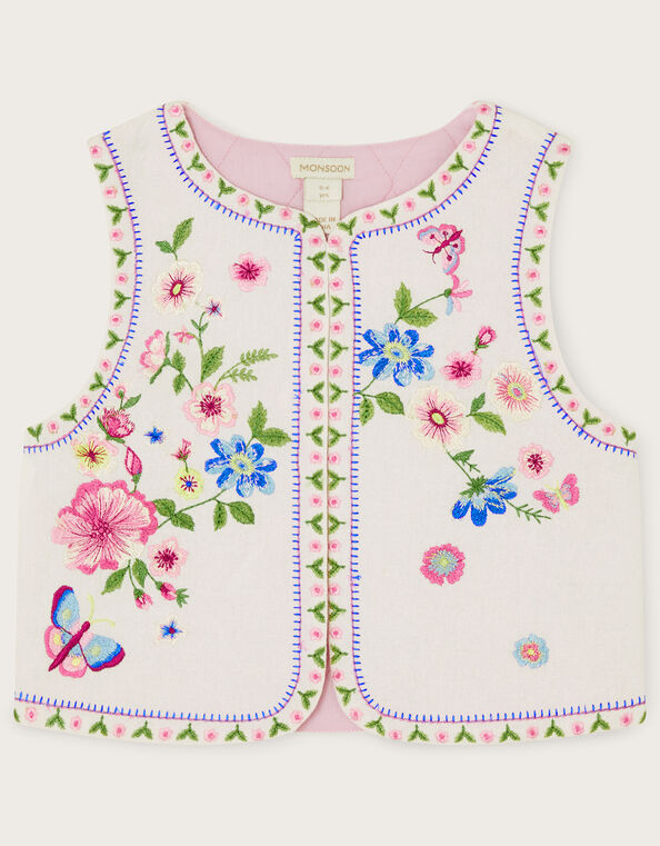 Boutique Zena Embroidered Waistcoat, Ivory (IVORY), large