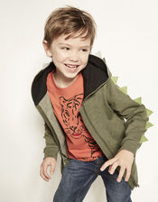 Ryder Zip-Up Dinosaur Hoody, Green (KHAKI), large