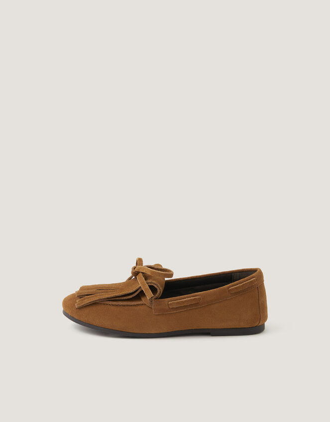 Sarah Suede Moccasins, Tan (TAN), large