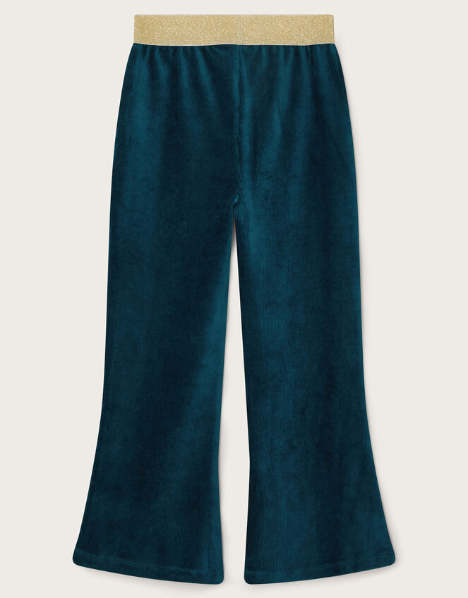 Sparkle Velour Flare Joggers, Teal (TEAL), large
