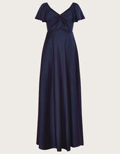 Savannah Satin Maxi Dress, Blue (NAVY), large