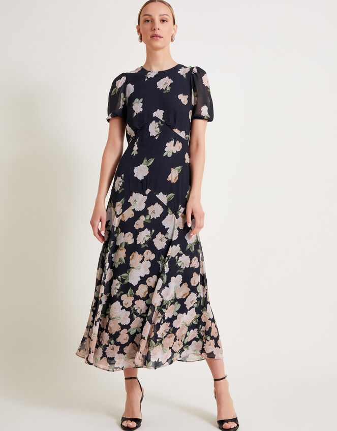 Rosa Maxi Dress, Black (BLACK), large
