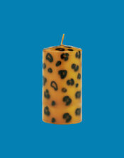 Anna and Nina Small Leopard Pillar Candle, , large