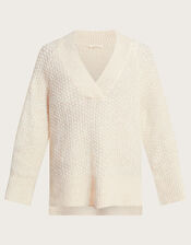 Vicky V-Neck Jumper, Ivory (IVORY), large