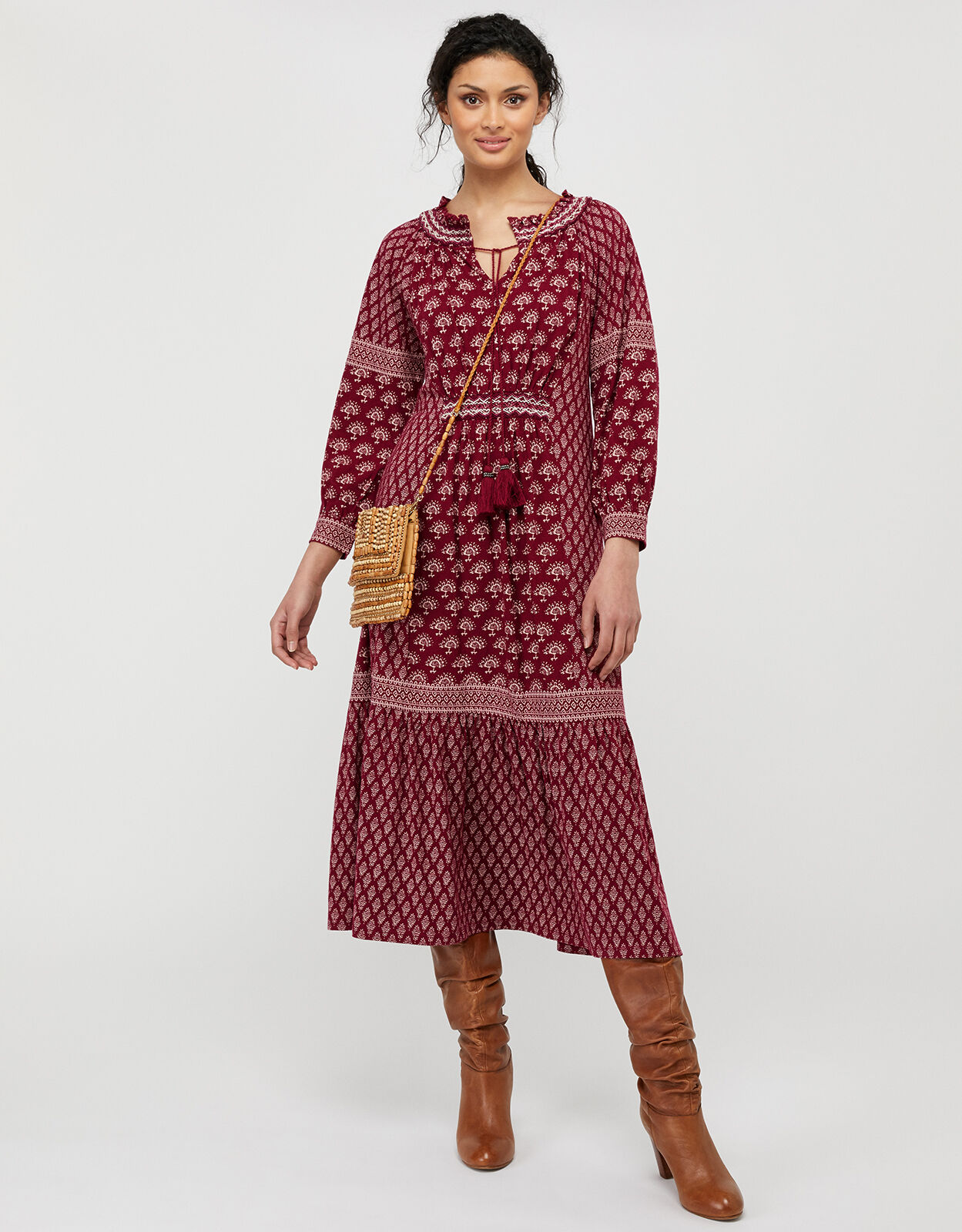 Heshna printed midi dress clearance