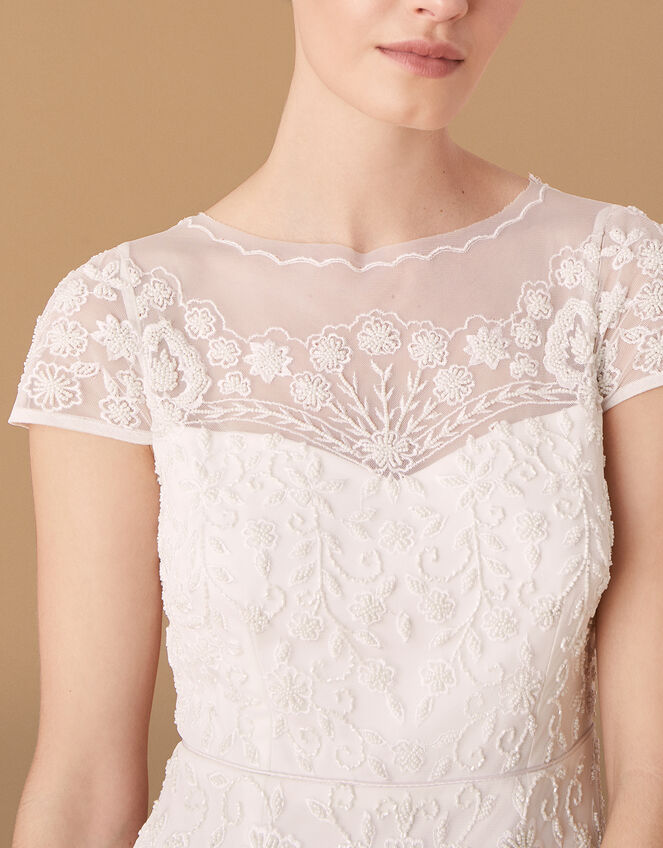 Sophie Beaded Floral Bridal Dress, Ivory (IVORY), large