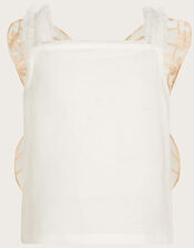 Land of Wonder Butterfly Wings Strappy Top, Ivory (IVORY), large