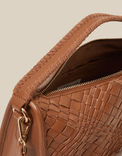 Bertie Woven Leather Bag, , large