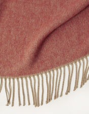 Midweight Wool Tassel Scarf with Recycled Cotton, , large