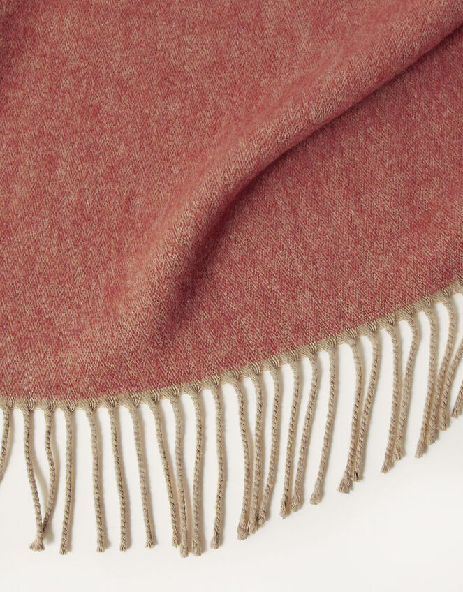 Midweight Wool Tassel Scarf with Recycled Cotton, , large