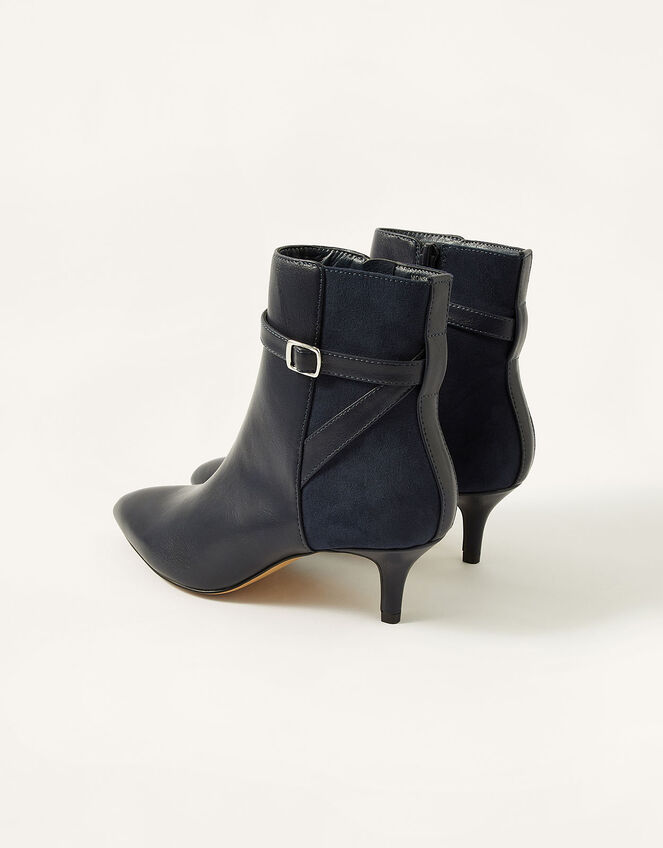 Bonita Buckle Strap Ankle Detail Boots, Blue (NAVY), large