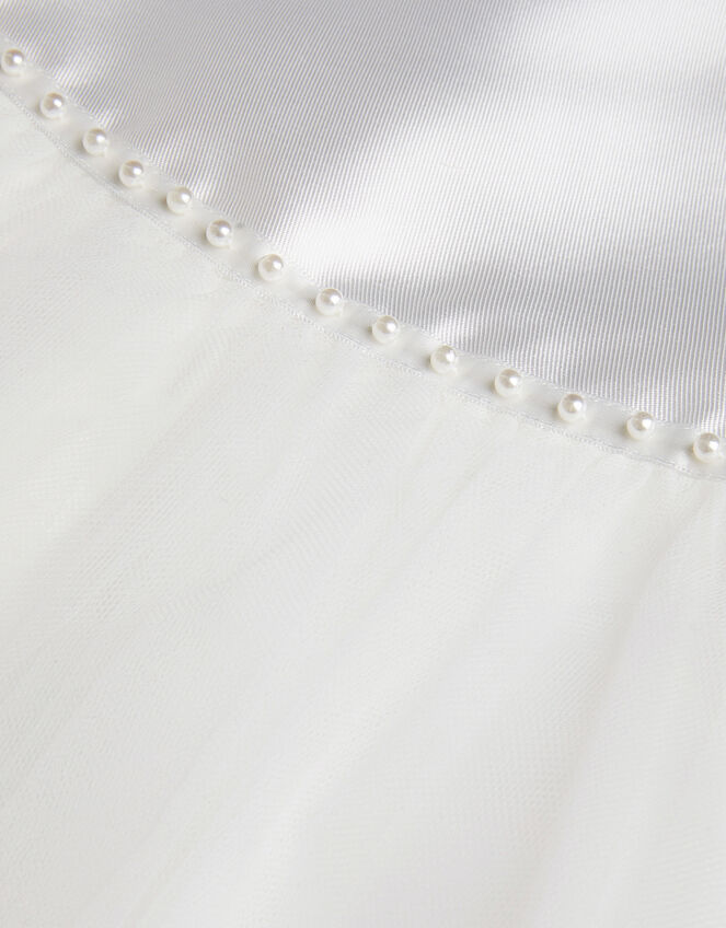 Pearl Embellished Bow Dress, Ivory (IVORY), large