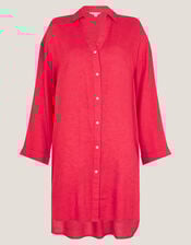 Esme Beach Shirt Dress, Orange (CORAL), large