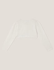 Ivy Floral Appliqu&eacute; Cardigan, Ivory (IVORY), large