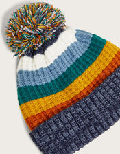 Travis Multicolour Stripe Beanie Hat, Multi (MULTI), large