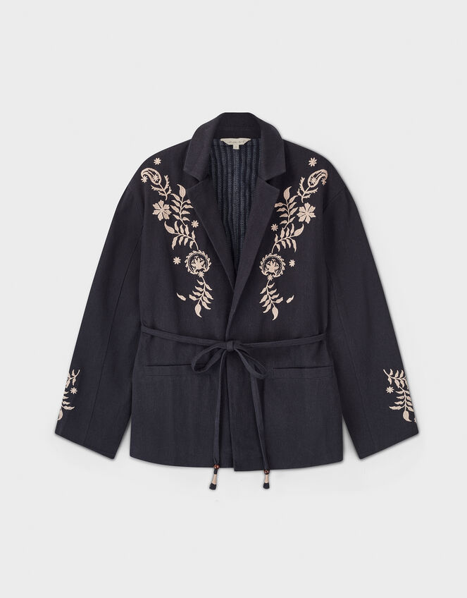 East Esme Embroidered Jacket, Grey (CHARCOAL), large
